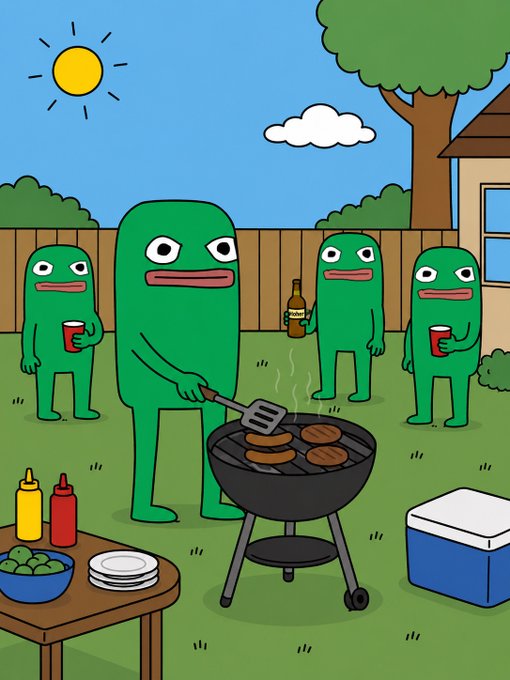Daumenfrosch backyard barbecue