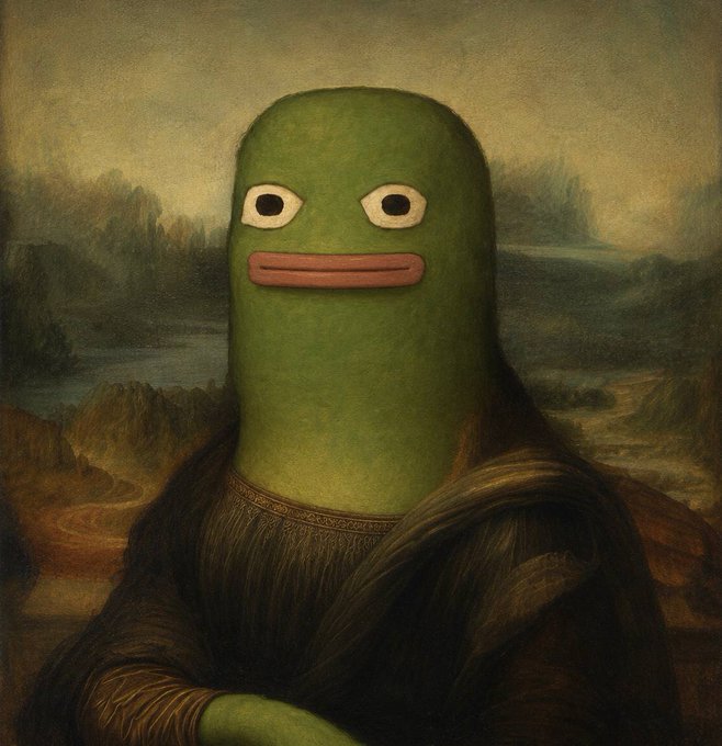 Daumenfrosch as the Mona Lisa — renaissance masterpiece